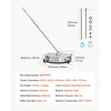 VEVOR 16.5" Pressure Washer Surface Cleaner, Stainless Steel Pressure Washer Attachments with 4 Wheels, 4000 Max PSI, 1/4 Quick Connector, 2 Spray Nozzles, 2 Extended Wands for Concrete, Patio, Deck