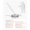 VEVOR 18" Pressure Washer Surface Cleaner, Stainless Steel Pressure Washer Attachments with 4 Wheels, 4000 Max PSI, 1/4 Quick Connector, 2 Spray Nozzles, 2 Extended Wands for Concrete, Patio, Deck