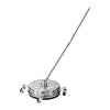 VEVOR 14" Pressure Washer Surface Cleaner, Stainless Steel Pressure Washer Attachments with 4 Wheels, 4000 Max PSI, 1/4 Quick Connector, 2 Spray Nozzles, 2 Extended Wands for Concrete, Patio, Deck