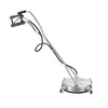 VEVOR 18" Pressure Washer Surface Cleaner, Stainless Steel Pressure Washer Attachments with 4 Wheels, 4000 Max PSI, 3/8 Quick Connector, 2 Spray Nozzles, Dual Handle, for Concrete, Patio, Sidewalk