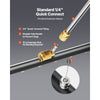 VEVOR 16" Pressure Washer Undercarriage Cleaner, Stainless Steel Surface Cleaner for Pressure Washer, 4000 Max PSI, Angle Adjustment Gear, 4 Spray Nozzles, 2 Extended Wands for Driveway, Patio, Deck