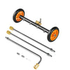 VEVOR 16" Pressure Washer Undercarriage Cleaner, Stainless Steel Surface Cleaner for Pressure Washer, 4000 Max PSI, Angle Adjustment Gear, 4 Spray Nozzles, 2 Extended Wands for Driveway, Patio, Deck