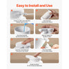 VEVOR Soap Dispenser, 300 ml / 10 oz, Rechargeable Automatic Hand Soap Dispenser with Pump, 2 Adjustable Levels, Modern Touchless Liquid Foam Container with Indicator for Bathroom and Kitchen, White