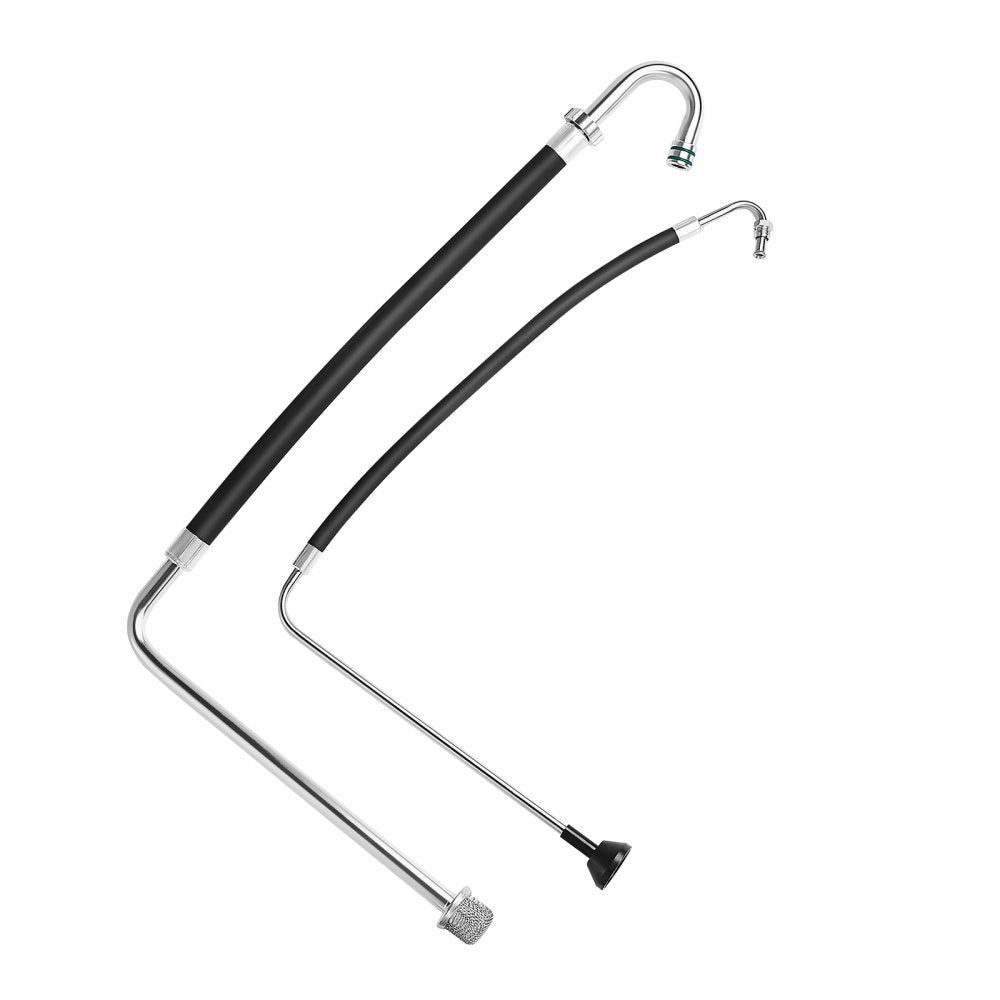 VEVOR Suction Hose Tube and Reflux Line Sets, Aluminum Alloy an Rubber Suction Hose and Reflux Line Set, Paint Sprayers Tool Part, Compatible with Multiple Airless Spraying/Line Painting Machine