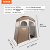 VEVOR Camping Shower Tent, 83" x 42" x 83" 2 Rooms Oversize Outdoor Portable Shelter, Privacy Tent with Detachable Top, Pockets, Hanging Rope and Clothesline, for Dressing, Changing, Toilet, Bathroom