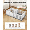 VEVOR Dog Whelping Box, 73x38x19.7 in, Plastic Dog Whelping Pen with Adjustable Height Door, Puppy Playpen with Waterproof Pee Pad, Easy to Clean, Durable Indoor Pet Birth Kit for Medium Sized Dogs