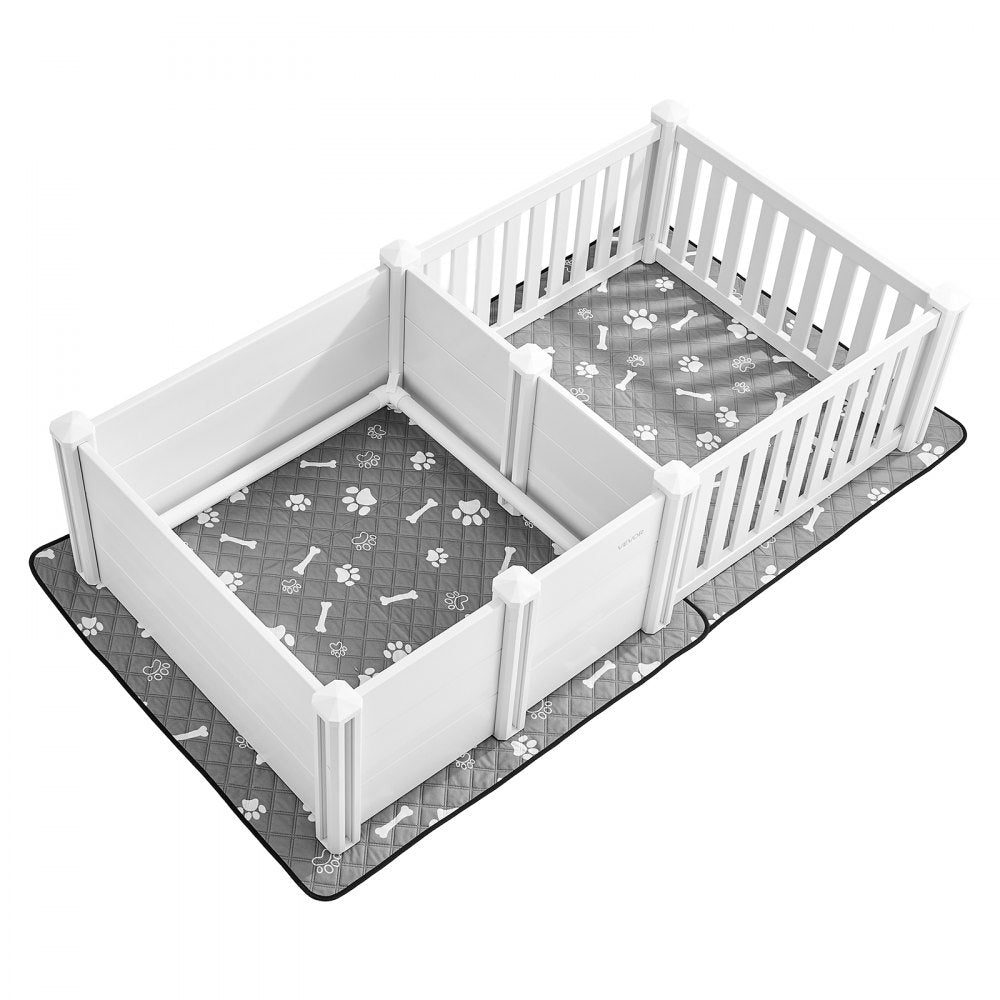 VEVOR Dog Whelping Box, 73x38x19.7 in, Plastic Dog Whelping Pen with Adjustable Height Door, Puppy Playpen with Waterproof Pee Pad, Easy to Clean, Durable Indoor Pet Birth Kit for Medium Sized Dogs