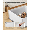 VEVOR Dogs Whelping Box, 60 x 60 x 24 inch, Plastic PVC Puppies Playpen with Height Adjustable Door and Washable Pee Pad, Anti-Deformation Indoor Puppy Play Pen for Extra Large Breed Dogs, Milk White