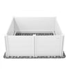 VEVOR Dogs Whelping Box, 60 x 60 x 24 inch, Plastic PVC Puppies Playpen with Height Adjustable Door and Washable Pee Pad, Anti-Deformation Indoor Puppy Play Pen for Extra Large Breed Dogs, Milk White