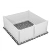 VEVOR Dogs Whelping Box, 60 x 60 x 24 inch, Plastic PVC Puppies Playpen with Height Adjustable Door and Washable Pee Pad, Anti-Deformation Indoor Puppy Play Pen for Extra Large Breed Dogs, Milk White