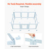 VEVOR dog whelping box snap-in design, tool-free assembly connectors graphic
