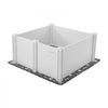VEVOR Dogs Whelping Box, 38.6 x 38.6 x 18.1 inch, Plastic PVC Puppies Playpen with Height Adjustable Door and Washable Pee Pad, Anti-Deformation Indoor Puppy Play Pen for Medium Breed Dogs, Milk White