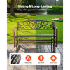 VEVOR Outdoor Bench, 50 inch, Carbon Steel Metal Frame with Cast Iron Backrest and Round Edge Armrests, Weatherproof Outside Glider Bench for Patio, Garden, Park, Yard, Front Porch, Antique Bronze