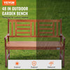 VEVOR Outdoor Bench, 48 inches Wood Garden Bench for Outdoors, Outdoor Garden Park Bench with Backrest and Armrests, 700 lbs Load Capacity Bench, Patio Bench for Garden, Park, Yard, Front Porch