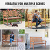VEVOR Outdoor Bench, 48 inches Wood Garden Bench for Outdoors, Outdoor Garden Park Bench with Backrest and Armrests, 700 lbs Load Capacity Bench, Patio Bench for Garden, Park, Yard, Front Porch