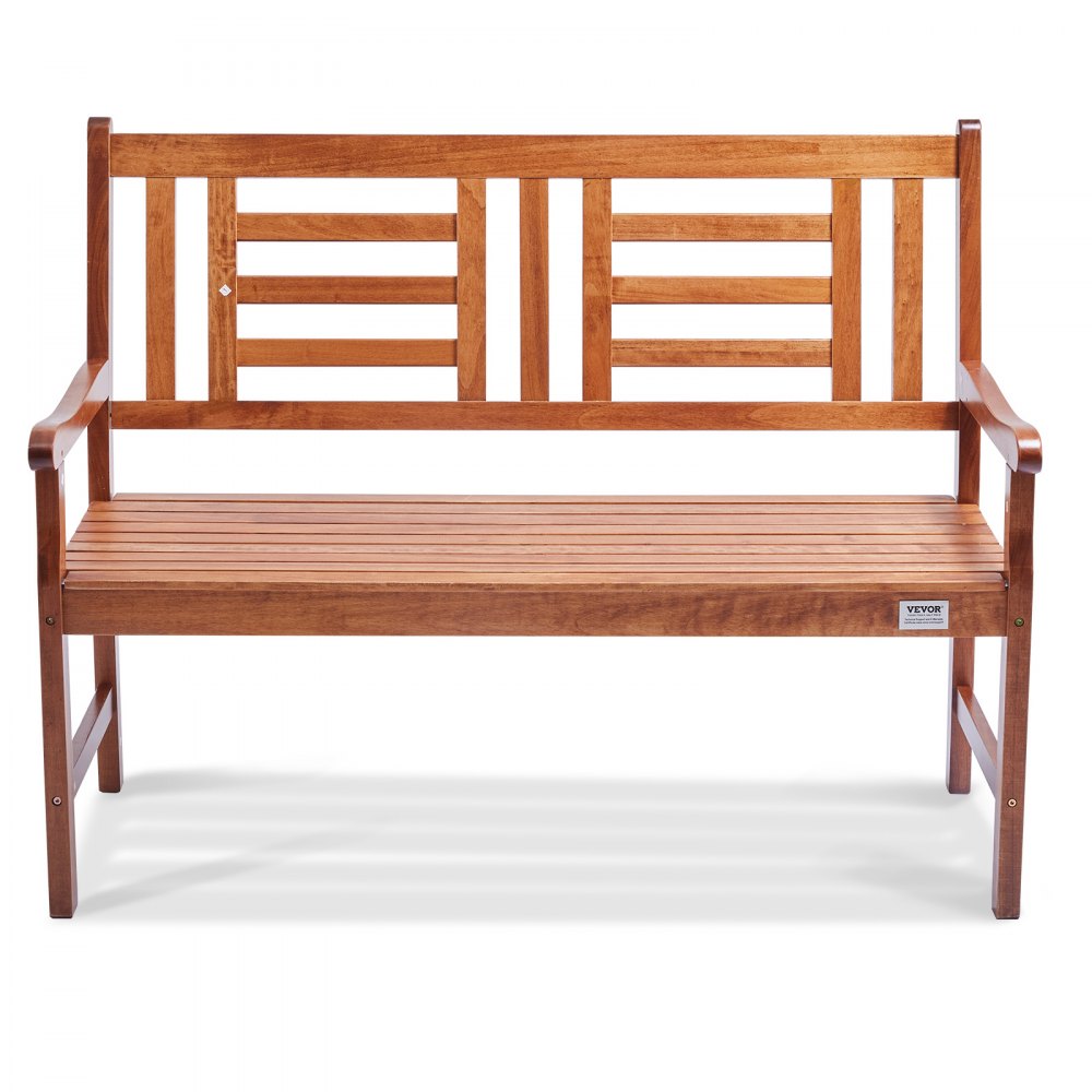 VEVOR Outdoor Bench, 48 inches Wood Garden Bench for Outdoors, Outdoor Garden Park Bench with Backrest and Armrests, 700 lbs Load Capacity Bench, Patio Bench for Garden, Park, Yard, Front Porch