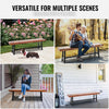 VEVOR Outdoor Bench, 63 inches Wood Garden Bench with Metal Leg for Outdoors, Outdoor Garden Park Bench, 500 lbs Load Capacity Bench, Dining Bench Patio Bench for Garden, Park, Yard, Front Porch
