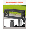 VEVOR Outdoor Bench, 44.5 inch, 600 lbs Weight Capacity, Weatherproof Plastic Frame with Adjustable Level Footpads and Thick Leg, Outside Bench for Patio, Garden, Park, Yard, Front Porch, Black