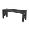 VEVOR Outdoor Bench, 44.5 inch, 600 lbs Weight Capacity, Weatherproof Plastic Frame with Adjustable Level Footpads and Thick Leg, Outside Bench for Patio, Garden, Park, Yard, Front Porch, Black