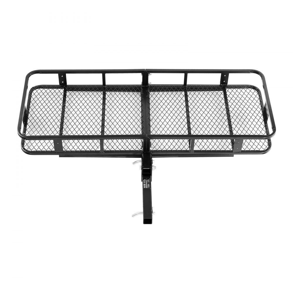 VEVOR 60" x 24" x 6", Hitch Cargo Carrier, 500 lbs Capacity Hitch Cargo Carrier with Nighttime Reflective Reminder, Folding Hitch Mount Cargo Carrier with Hitch Stabilizer, Fit for SUVs