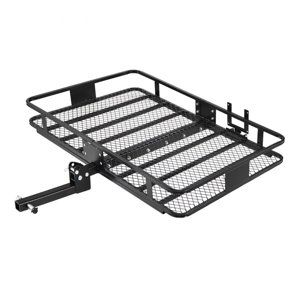 VEVOR Hitch Mount Cargo Carrier, 60" x 36" x 6" Folding Rear Luggage Rack Basket with Waterproof Cargo Bag, 500LBS Capacity High-Strength Steel Hitch Cargo Carrier Fits 2" Receiver for SUV Pickups