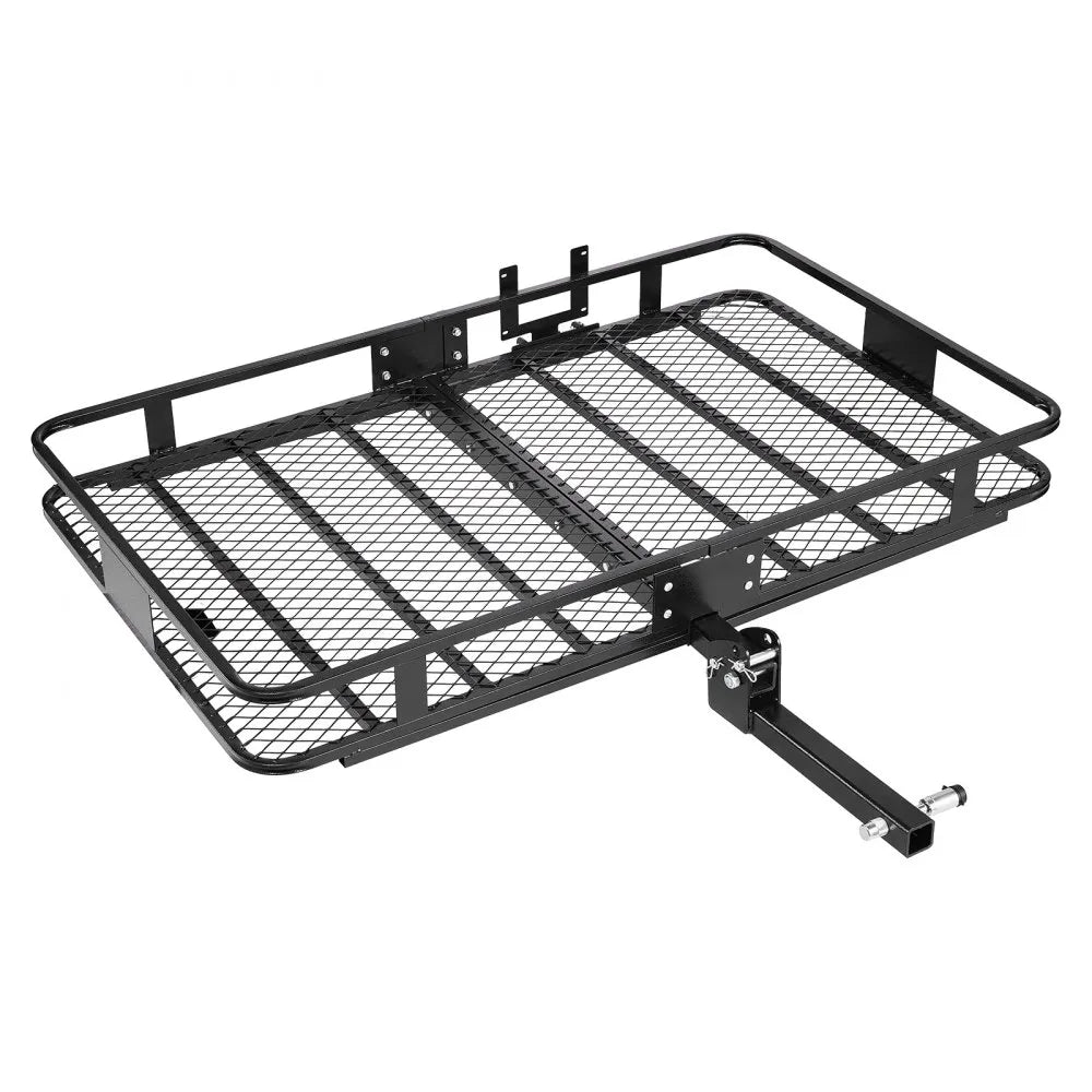 VEVOR Hitch Mount Cargo Carrier, 60" x 36" x 6" Folding Rear Luggage Rack Basket with Waterproof Cargo Bag, 500LBS Capacity High-Strength Steel Hitch Cargo Carrier Fits 2" Receiver for SUV Pickups