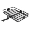 VEVOR Hitch Mount Cargo Carrier, 60" x 36" x 6" Folding Rear Luggage Rack Basket with Waterproof Cargo Bag, 500LBS Capacity High-Strength Steel Hitch Cargo Carrier Fits 2" Receiver for SUV Pickups