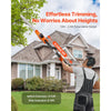 VEVOR Electric Hedge Trimmer, 1200 RPM, 6.2 - 7.8 Ft Extendable, Pole Hedge Trimmer for High Branch, 20V Battery, Cordless Hedge Trimmer with 20 in Blade, 5 Angles Adjustable for Yard Garden