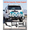 VEVOR Hitch Mount Cargo Carrier on Wheels, 36.2" x 21.3" x 11.8", 2-in-1 Folding Rear Luggage Rack Basket & Cargo Cart with Hitch Stabilizer, Fits 2" Receiver for SUV Pickups, 400LBS Load Capacity