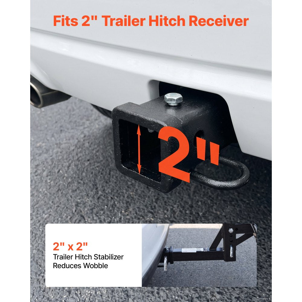 VEVOR Hitch Mount Cargo Carrier on Wheels, 36.2" x 21.3" x 11.8", 2-in-1 Folding Rear Luggage Rack Basket & Cargo Cart with Hitch Stabilizer, Fits 2" Receiver for SUV Pickups, 400LBS Load Capacity