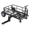 VEVOR Hitch Mount Cargo Carrier on Wheels, 36.2" x 21.3" x 11.8", 2-in-1 Folding Rear Luggage Rack Basket & Cargo Cart with Hitch Stabilizer, Fits 2" Receiver for SUV Pickups, 400LBS Load Capacity