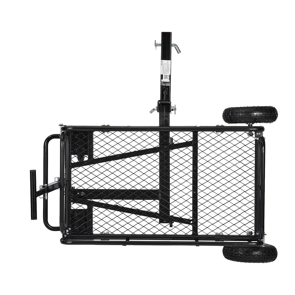 VEVOR Hitch Mount Cargo Carrier on Wheels, 36.2" x 21.3" x 11.8", 2-in-1 Folding Rear Luggage Rack Basket & Cargo Cart with Hitch Stabilizer, Fits 2" Receiver for SUV Pickups, 400LBS Load Capacity