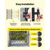 VEVOR Single Folding Security Gate, Lockable Scissor Gate with 360° Swivel Casters, Outdoor Barricade Steel Retractable Gates, for Entry Security, Garage, Warehouse & Pool, 70.87 x 63.39 in (W x H)