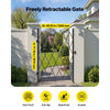 VEVOR Single Folding Security Gate, Lockable Scissor Gate with 360° Swivel Casters, Outdoor Barricade Steel Retractable Gates, for Entry Security, Garage, Warehouse & Pool, 49.61 x 77.76 in (W x H)