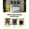 VEVOR Single Folding Security Gate, Lockable Scissor Gate with 360° Swivel Casters, Outdoor Barricade Steel Retractable Gates, for Entry Security, Garage, Warehouse & Pool, 49.61 x 77.76 in (W x H)