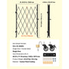 VEVOR Single Folding Security Gate, Lockable Scissor Gate with 360° Swivel Casters, Outdoor Barricade Steel Retractable Gates, for Entry Security, Garage, Warehouse & Pool, 49.61 x 77.76 in (W x H)