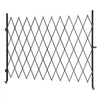 VEVOR Single Folding Security Gate, Lockable Scissor Gate with 360° Swivel Casters, Outdoor Barricade Steel Retractable Gates, for Entry Security, Garage, Warehouse & Pool, 94.49 x 86.81 in (W x H)