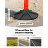 VEVOR 2 Pack Traffic Delineator Posts, 34 in Traffic Safety Cones with Weighted Base, Reflective Strips and Chain, Heavy Duty Delineator Posts for Construction Site, Parking Lot, Crowd Control, Red