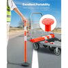 VEVOR 2 Pack Traffic Delineator Posts, 34 in Traffic Safety Cones with Weighted Base, Reflective Strips and Chain, Heavy Duty Delineator Posts for Construction Site, Parking Lot, Crowd Control, Red