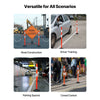 VEVOR 2 Pack Traffic Delineator Posts, 34 in Traffic Safety Cones with Weighted Base, Reflective Strips and Chain, Heavy Duty Delineator Posts for Construction Site, Parking Lot, Crowd Control, Red