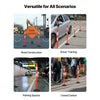 VEVOR 4 Pack Traffic Delineator Posts, 34 in Traffic Safety Cones with Weighted Base, Reflective Strips and Chain, Heavy Duty Delineator Posts for Construction Site, Parking Lot, Crowd Control, Red