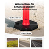 VEVOR 3 Pack Traffic Delineator Posts, 48 inches Traffic Safety Cones with Weighted Base and Reflective Strips, Heavy Duty Delineator Posts for Construction Site, Parking Lot, Crowd Control, Red
