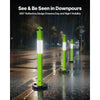 VEVOR 3 Pack Traffic Delineator Posts, 48 inches Traffic Safety Cones with Weighted Base and Reflective Strips, Heavy Duty Delineator Posts for Construction Site, Parking Lot, Crowd Control, Green