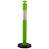 VEVOR 3 Pack Traffic Delineator Posts, 48 inches Traffic Safety Cones with Weighted Base and Reflective Strips, Heavy Duty Delineator Posts for Construction Site, Parking Lot, Crowd Control, Green