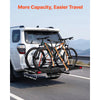 VEVOR Hitch Cargo Carrier with Bike Racks, 62" x 27" x 3" Hitch Mount Cargo Carrier for up to 4 Mountain Bikes, 500LBS Capacity High-Strength Steel Rear Luggage Basket Fits 2" Receiver for SUV Pickups
