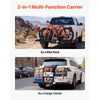 VEVOR Hitch Cargo Carrier with Bike Racks, 62" x 27" x 3" Hitch Mount Cargo Carrier for up to 4 Mountain Bikes, 500LBS Capacity High-Strength Steel Rear Luggage Basket Fits 2" Receiver for SUV Pickups