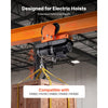 VEVOR Electric Hoist Manual Trolley, 2200 lbs/1 Ton Load for PA600 PA700 PA800 PA900 PA1000, Push Beam Trolley with Dual Wheels, 2.68"-4.33" Adjustable Beam Flange Width for Straight & Curved I-Beam