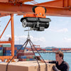VEVOR Electric Hoist Manual Trolley, 2200 lbs/1 Ton Load for PA600 PA700 PA800 PA900 PA1000, Push Beam Trolley with Dual Wheels, 2.68"-4.33" Adjustable Beam Flange Width for Straight & Curved I-Beam