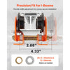 VEVOR Electric Hoist Manual Trolley, 1100 lbs/0.5 Ton Load for PA200 PA250 PA300 PA400 PA500, Push Beam Trolley with Dual Wheels, 2.68"-4.33" Adjustable Beam Flange Width for Straight & Curved I-Beam