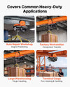 VEVOR Electric Hoist Manual Trolley, 1100 lbs/0.5 Ton Load for PA200 PA250 PA300 PA400 PA500, Push Beam Trolley with Dual Wheels, 2.68"-4.33" Adjustable Beam Flange Width for Straight & Curved I-Beam